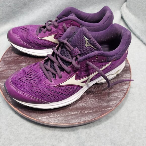 Mizuno Womens Running Shoes Purple Mesh Lace-Up Cushioned Athletic Sneakers Size - Picture 6 of 9